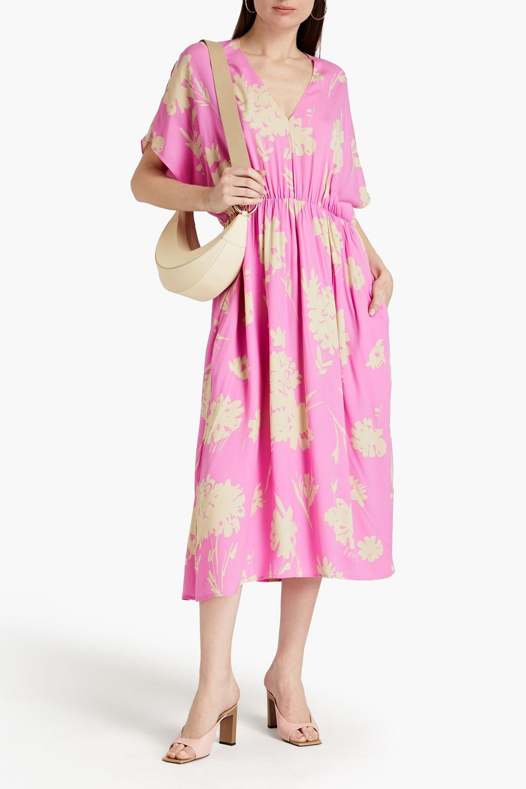 SAMSØE Φ SAMSØE Andina floral-print crepe de chine midi dress