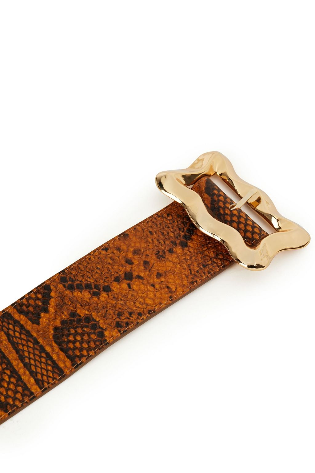 REJINA PYO Luna snake-effect leather belt