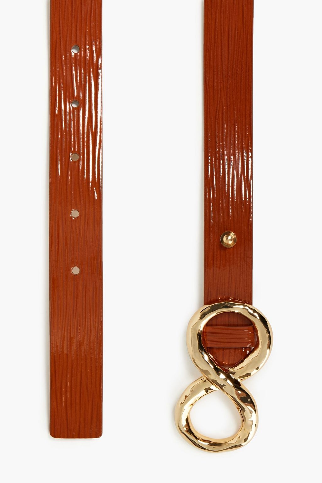 REJINA PYO Infinity textured patent-leather belt