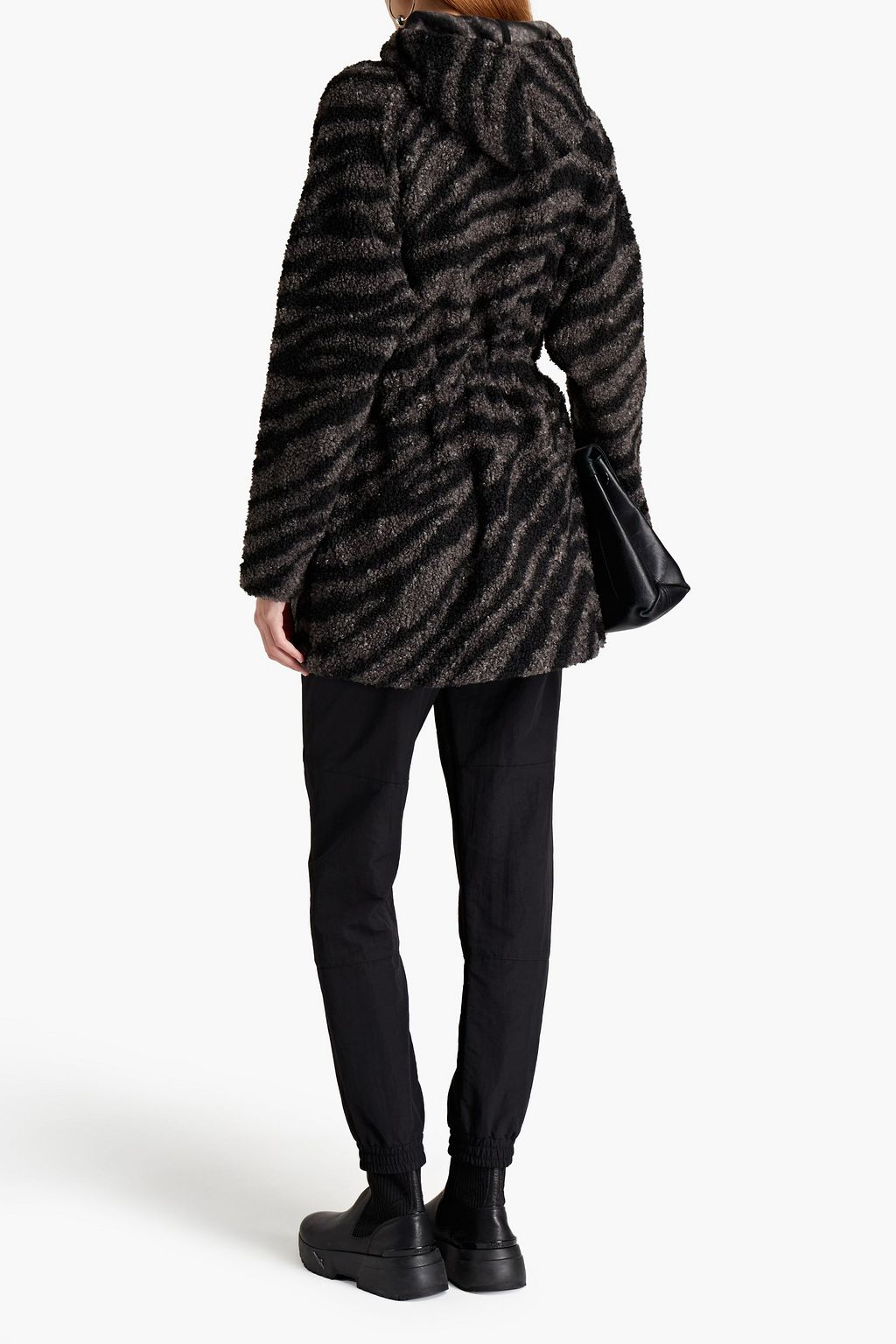 VARLEY Whitfield zebra-print fleece hoodie