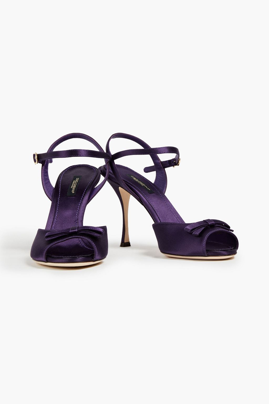 DOLCE & GABBANA Embellished satin sandals