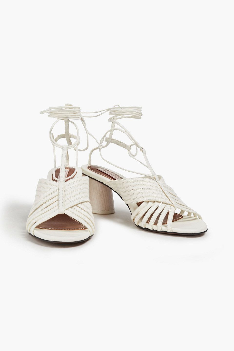 Zimmermann Leather Sandals In Ivory