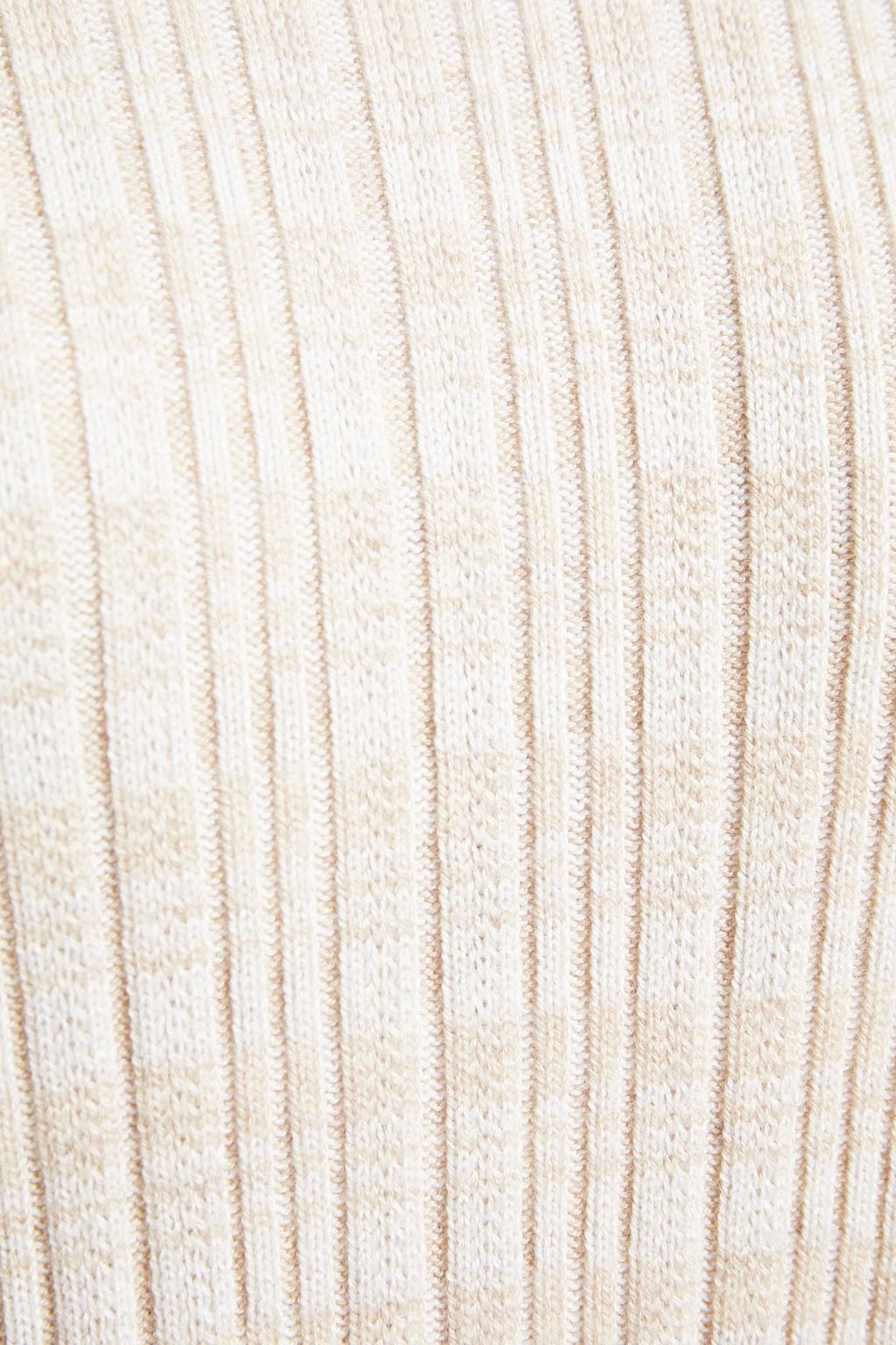 VARLEY Georgina striped ribbed-knit turtleneck sweater
