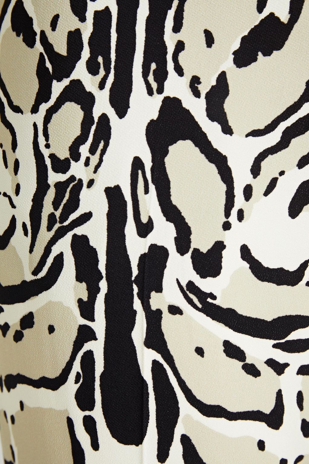 ROBERTO CAVALLI Cropped printed crepe tapered pants