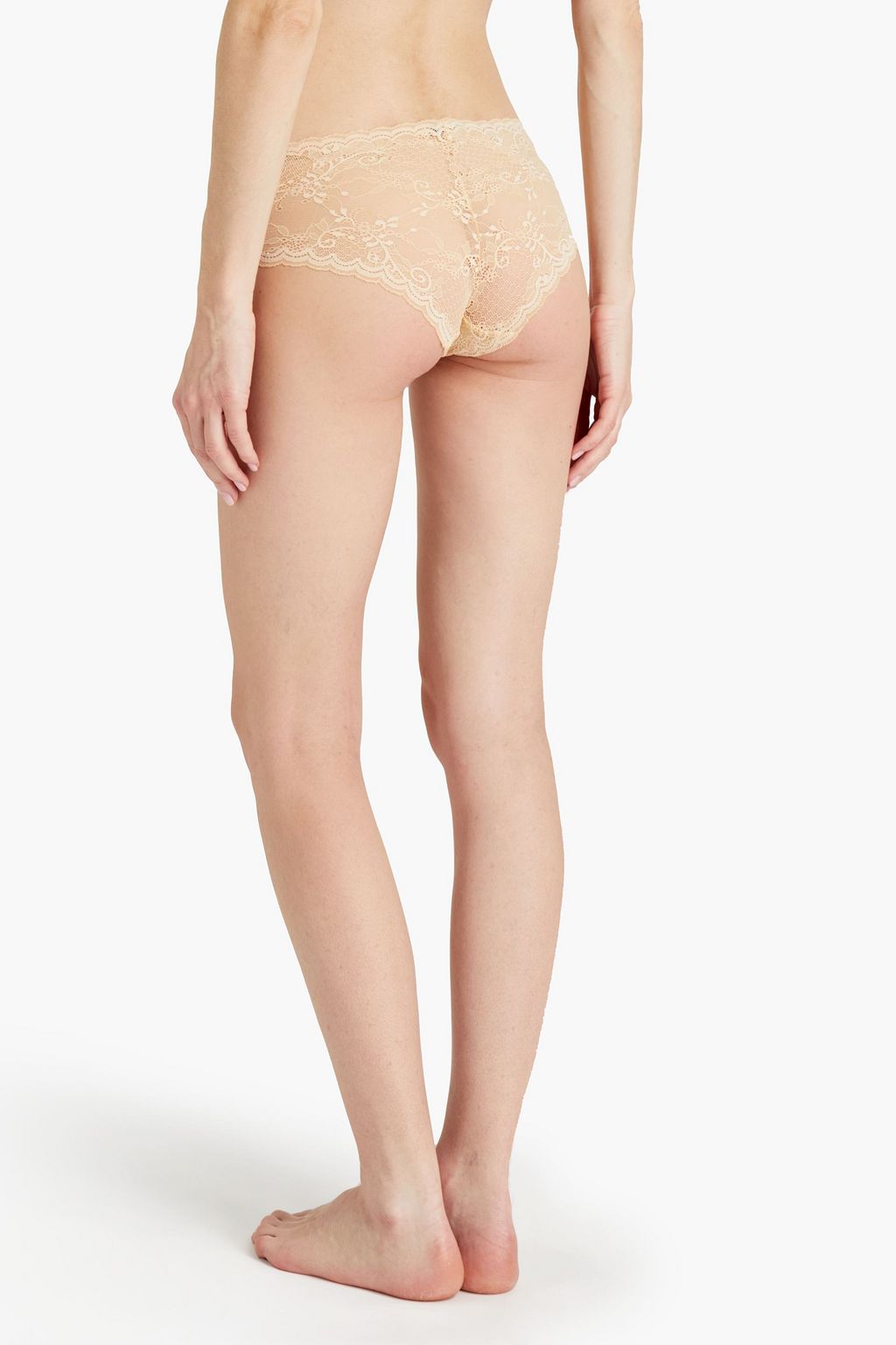 COSABELLA Set of two cotton-blend lace mid-rise briefs