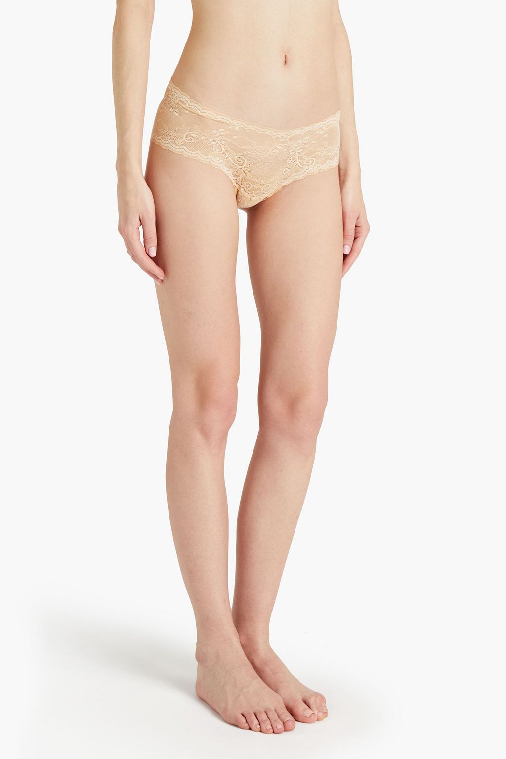 COSABELLA Set of two cotton-blend lace mid-rise briefs