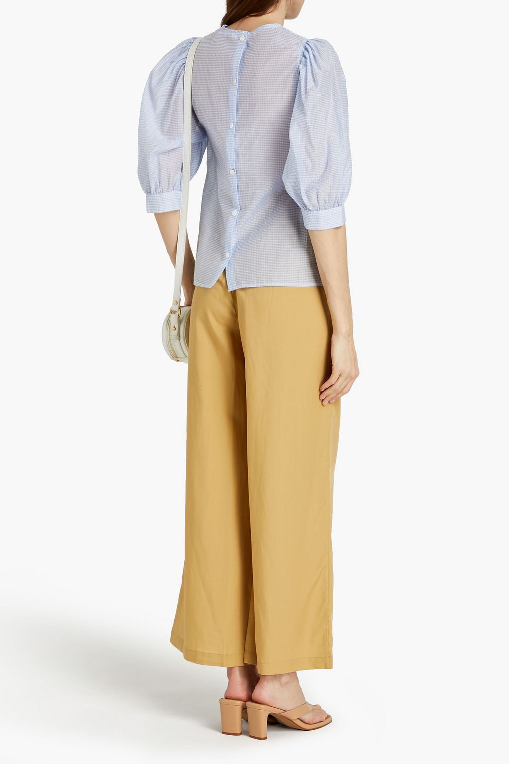 SAMSØE Φ SAMSØE Celestine gingham cotton and silk-blend voile blouse