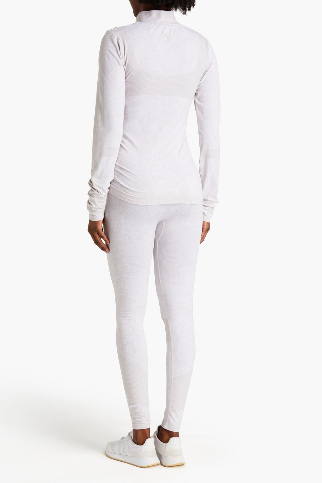 VARLEY Catalina snake-print stretch-jacquard top