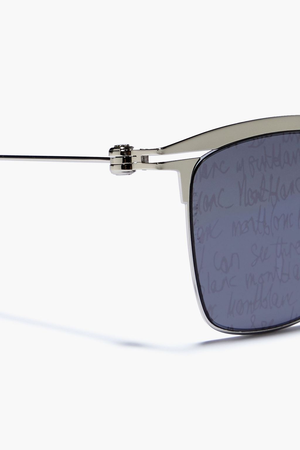 MONTBLANC Square-frame silver-tone sunglasses