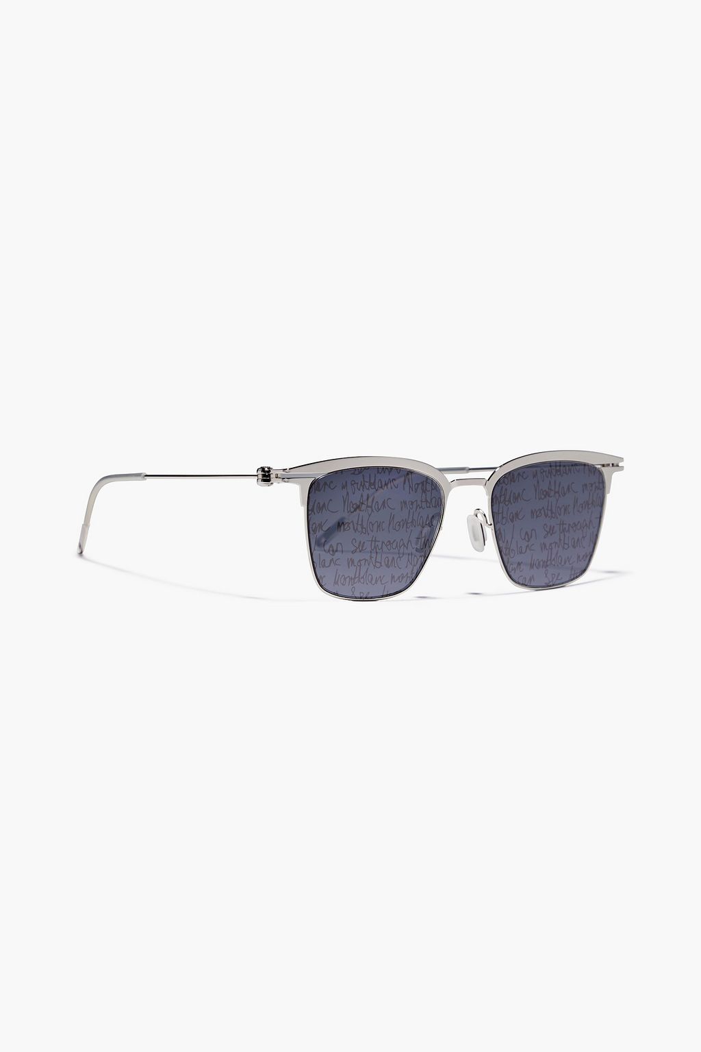 MONTBLANC Square-frame silver-tone sunglasses