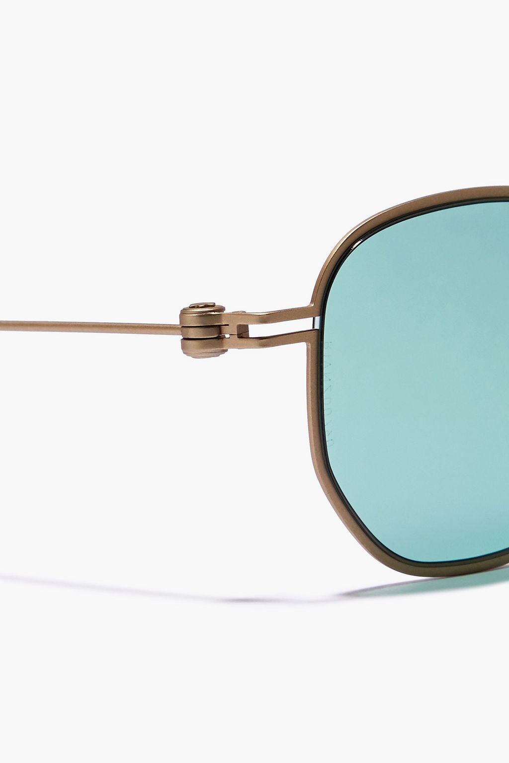 MONTBLANC Hexagon-frame gold-tone sunglasses