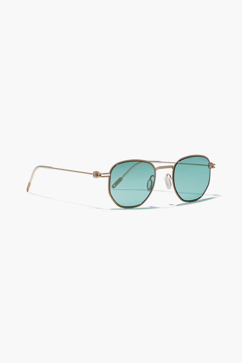 MONTBLANC Hexagon-frame gold-tone sunglasses