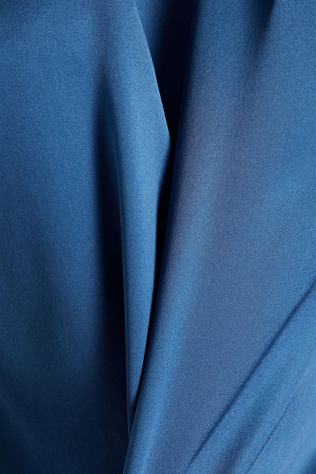 MAJE Cotton jersey-paneled silk-satin T-shirt
