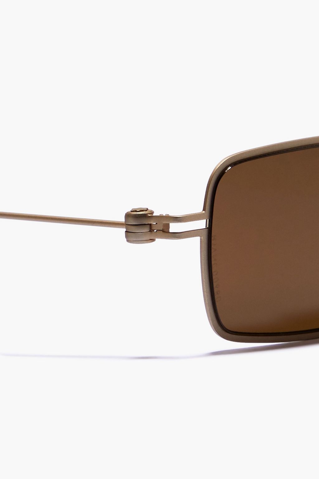 MONTBLANC Rectangle-frame gold-tone sunglasses