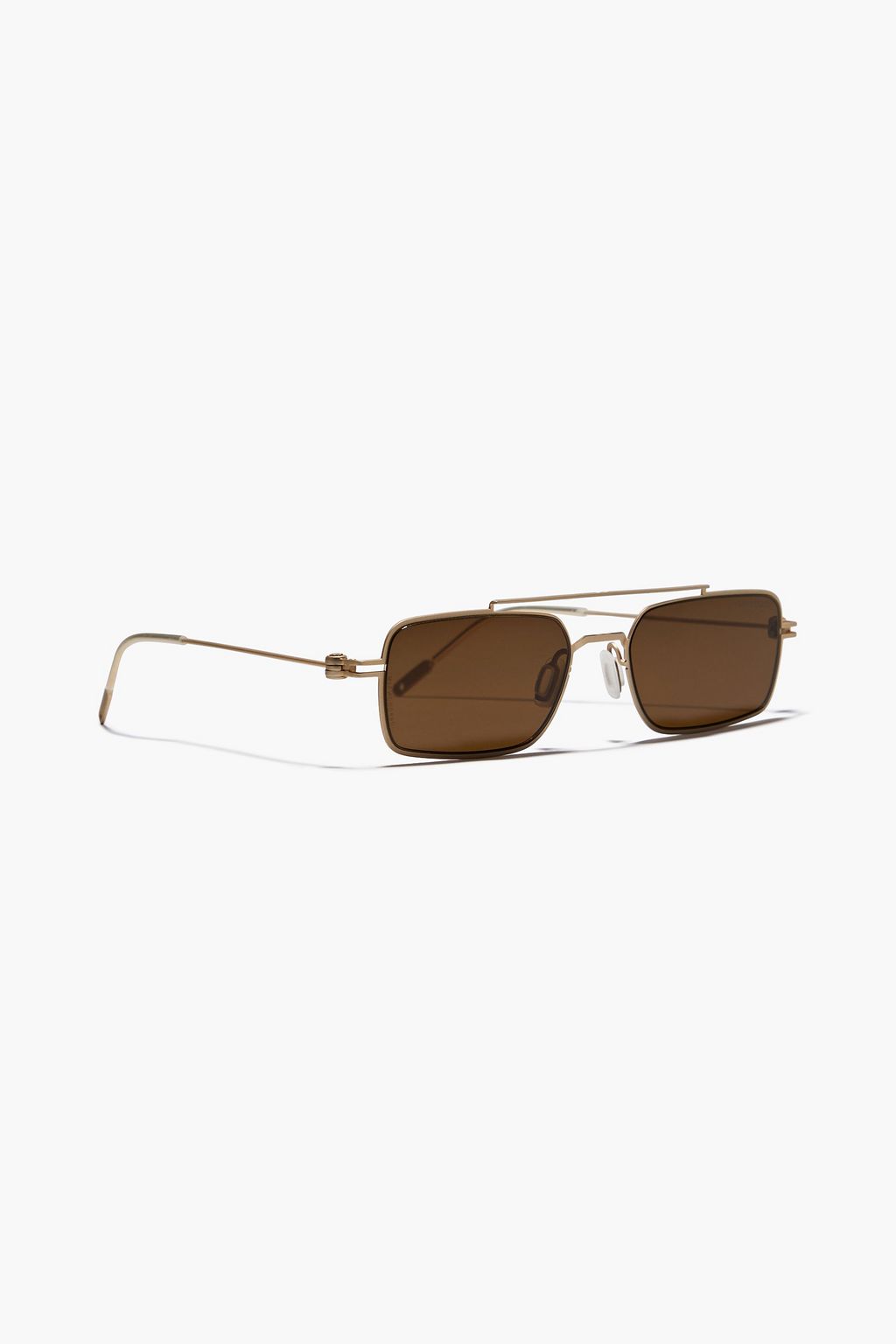 MONTBLANC Rectangle-frame gold-tone sunglasses