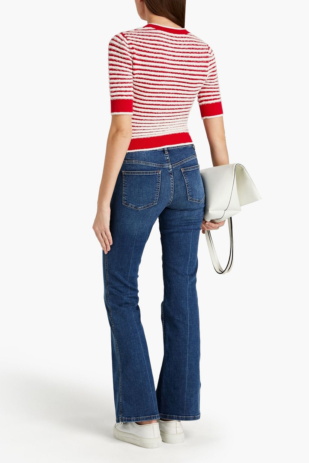 MAJE Striped cotton-blend sweater