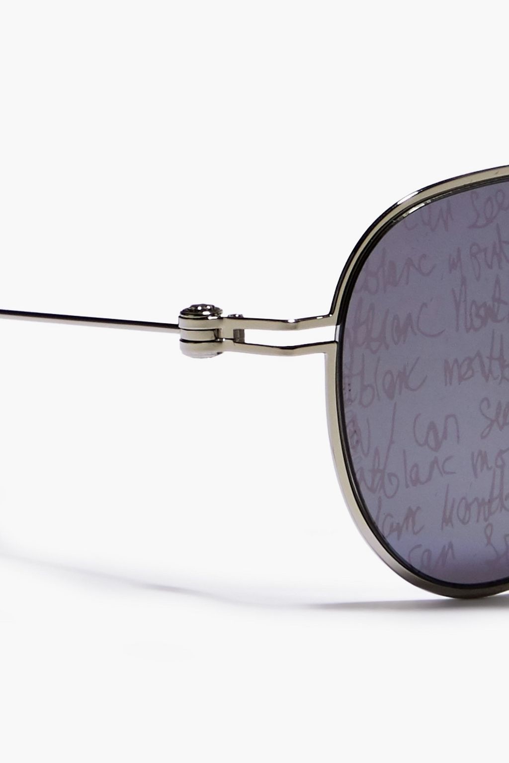 MONTBLANC Aviator-style silver-tone sunglasses