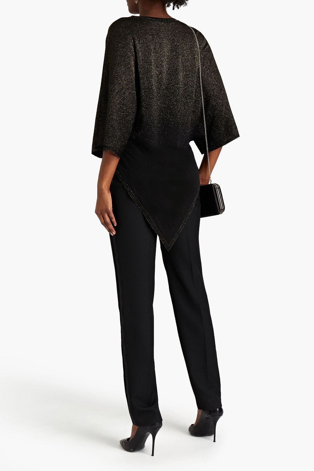 ROBERTO CAVALLI Metallic stretch-knit top