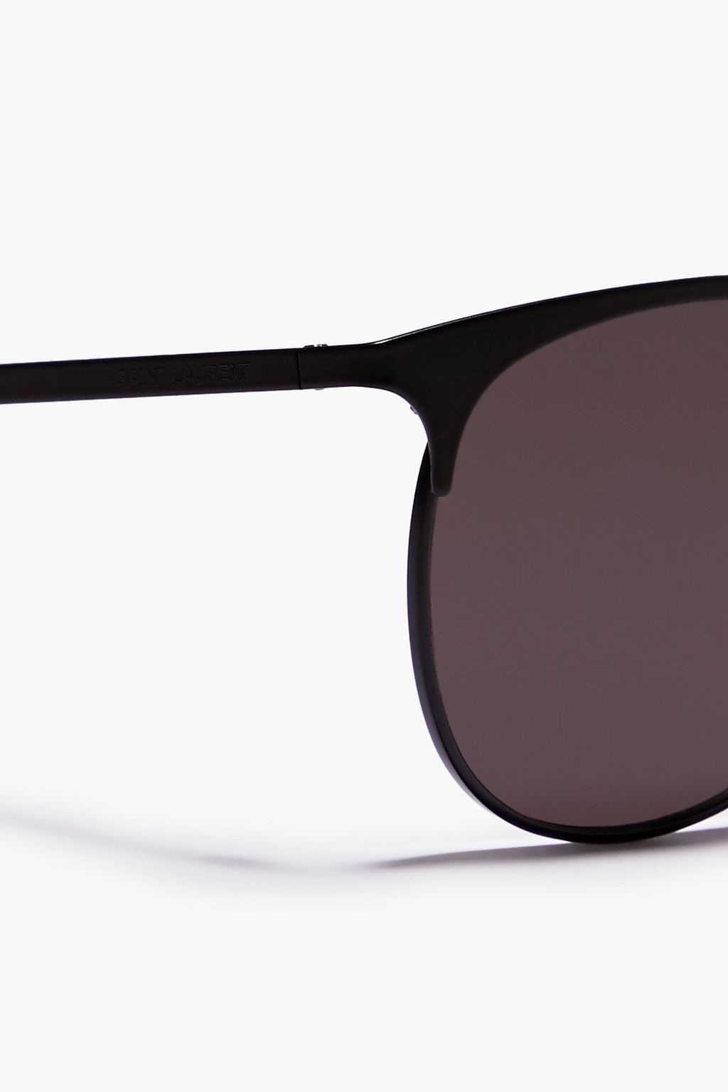 SAINT LAURENT D-frame gunmetal-tone sunglasses
