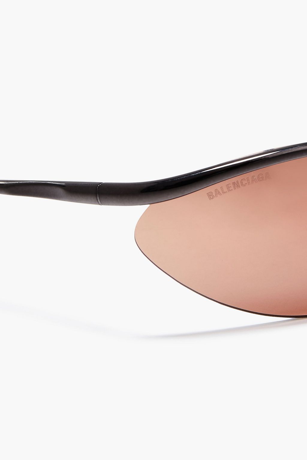 BALENCIAGA Oval-frame metal sunglasses