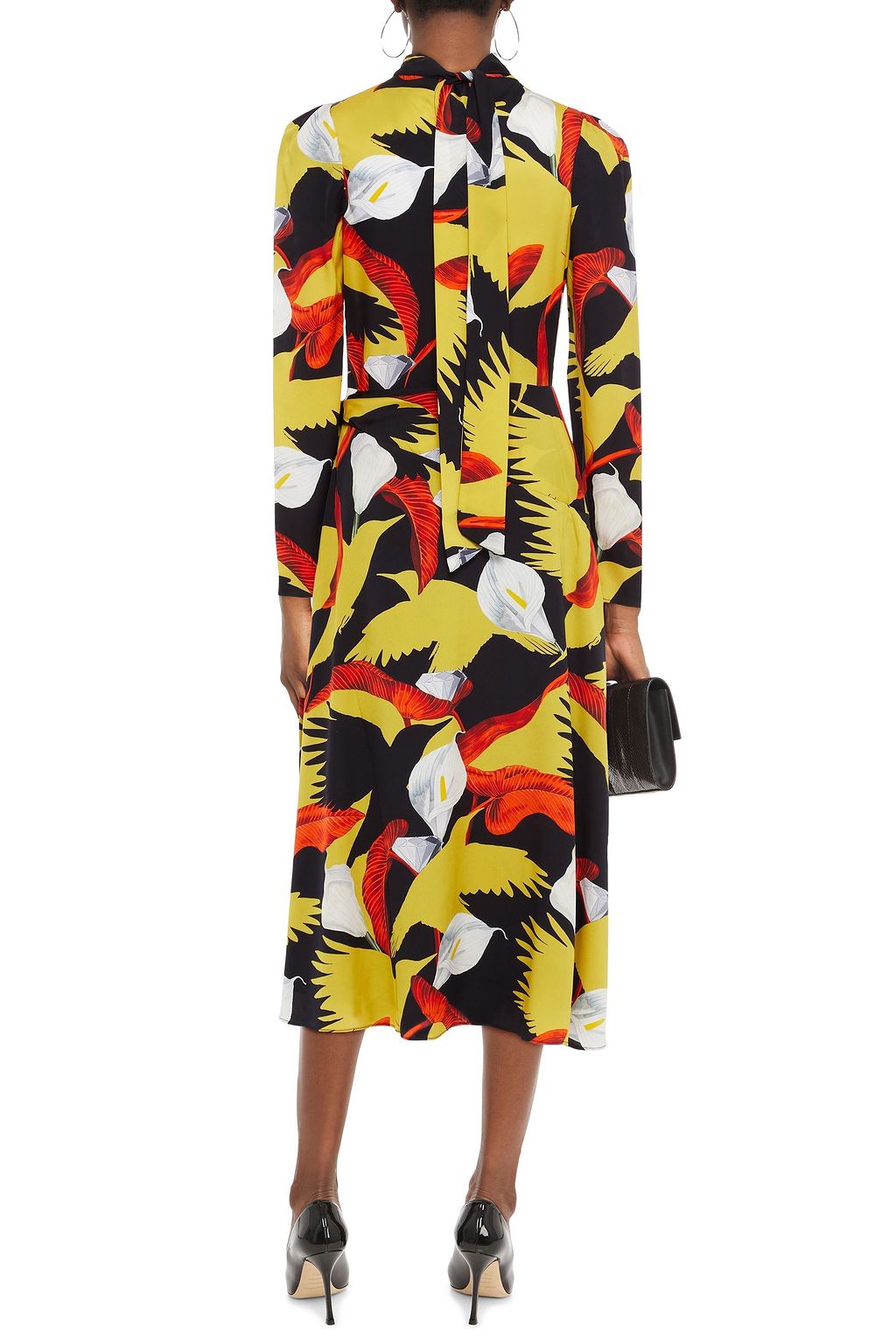 TEMPERLEY LONDON Theodora wrap-effect printed silk-blend midi dress
