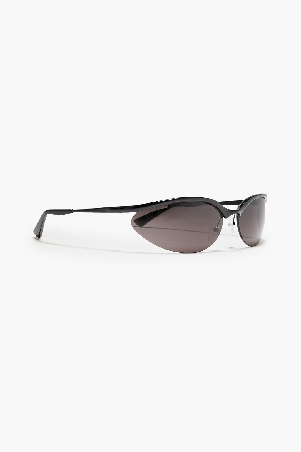 BALENCIAGA Oval-frame metal sunglasses