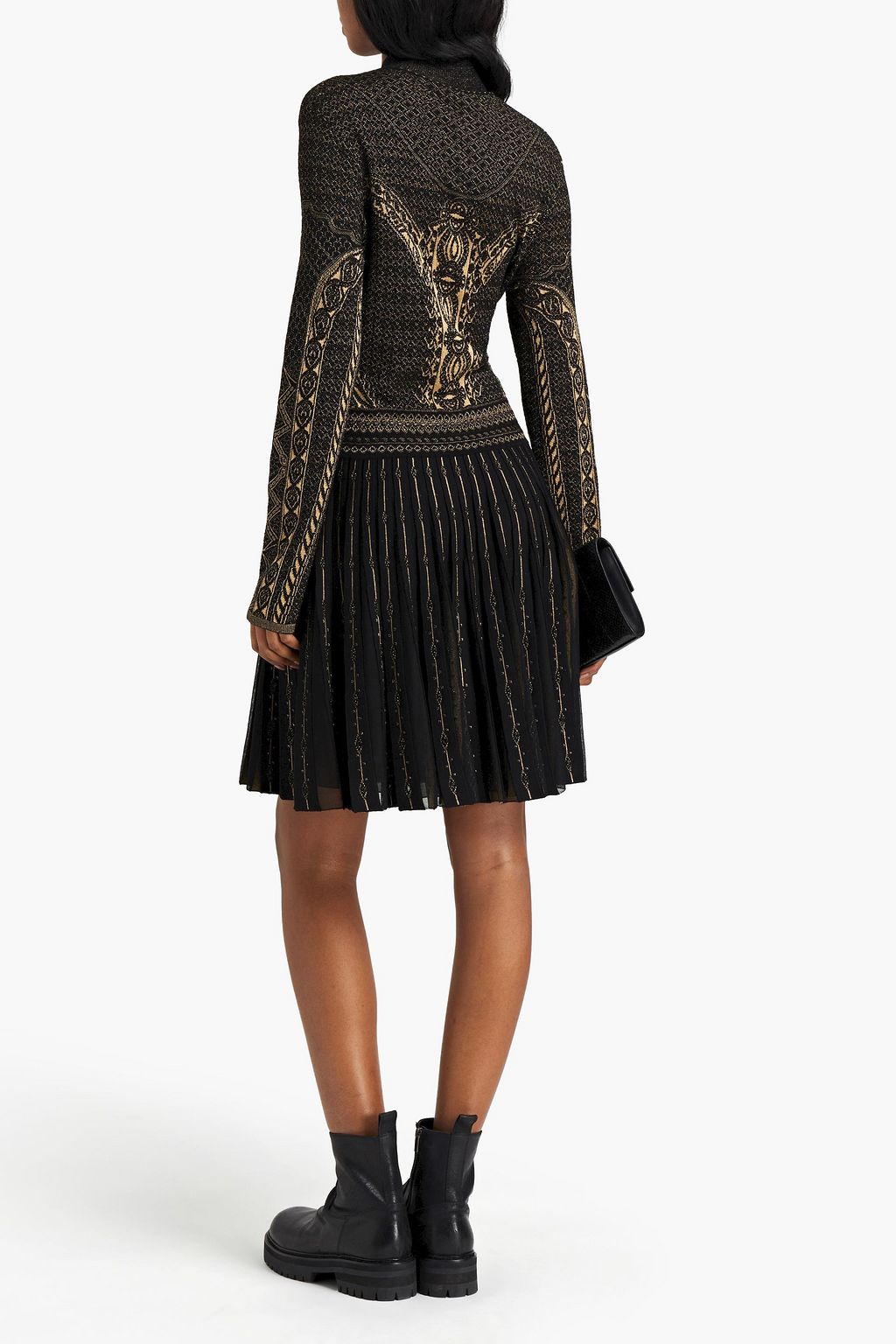 ROBERTO CAVALLI Metallic jacquard-knit dress