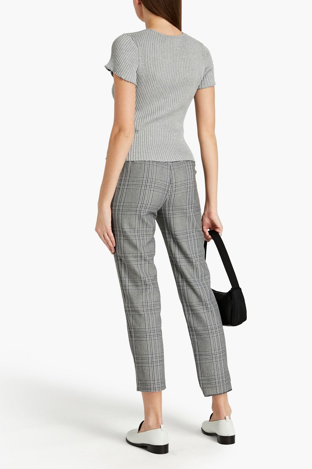 MAJE Metallic ribbed-knit top