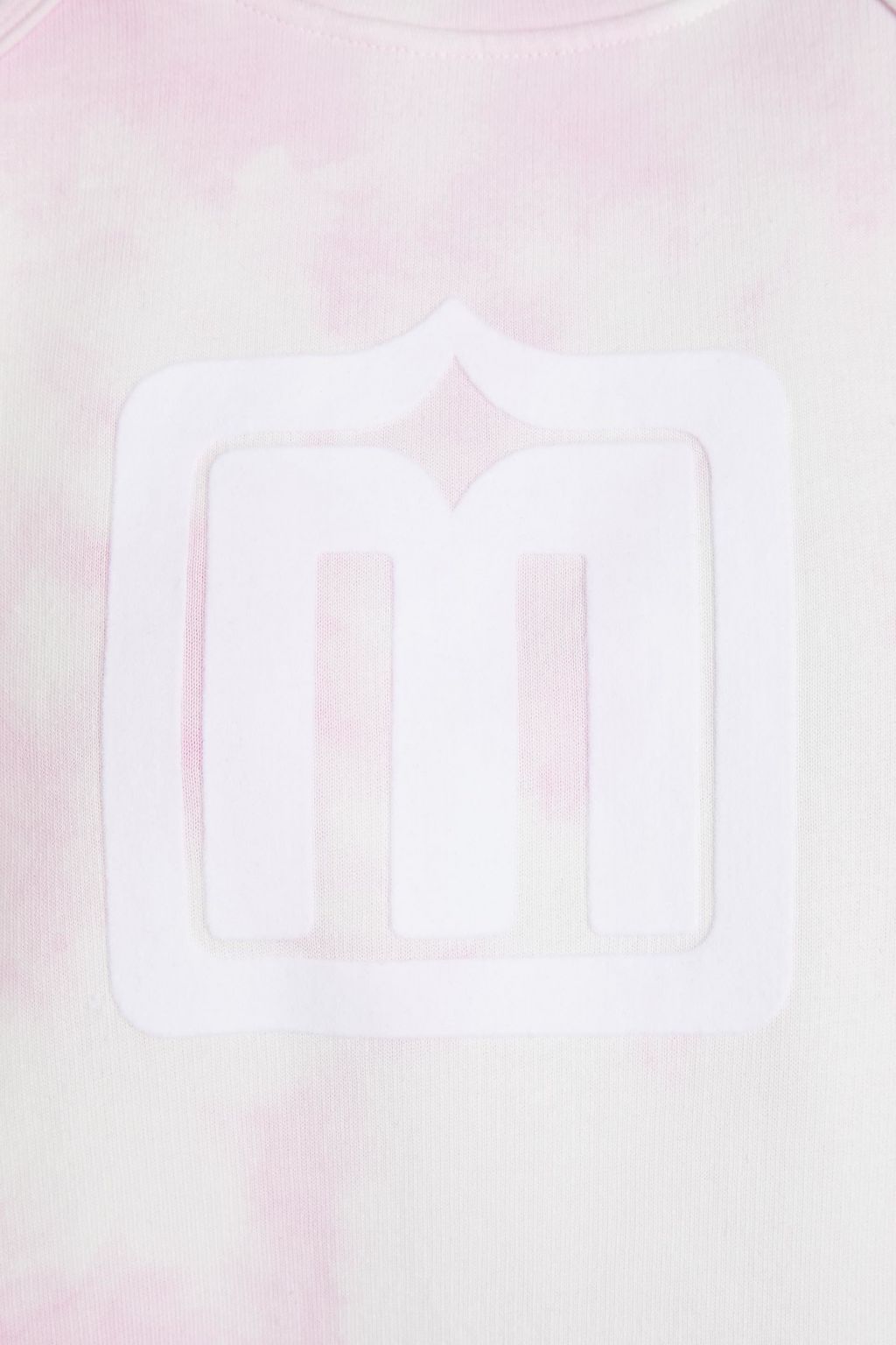 MAJE Flocked tie-dyed cotton-blend fleece sweatshirt