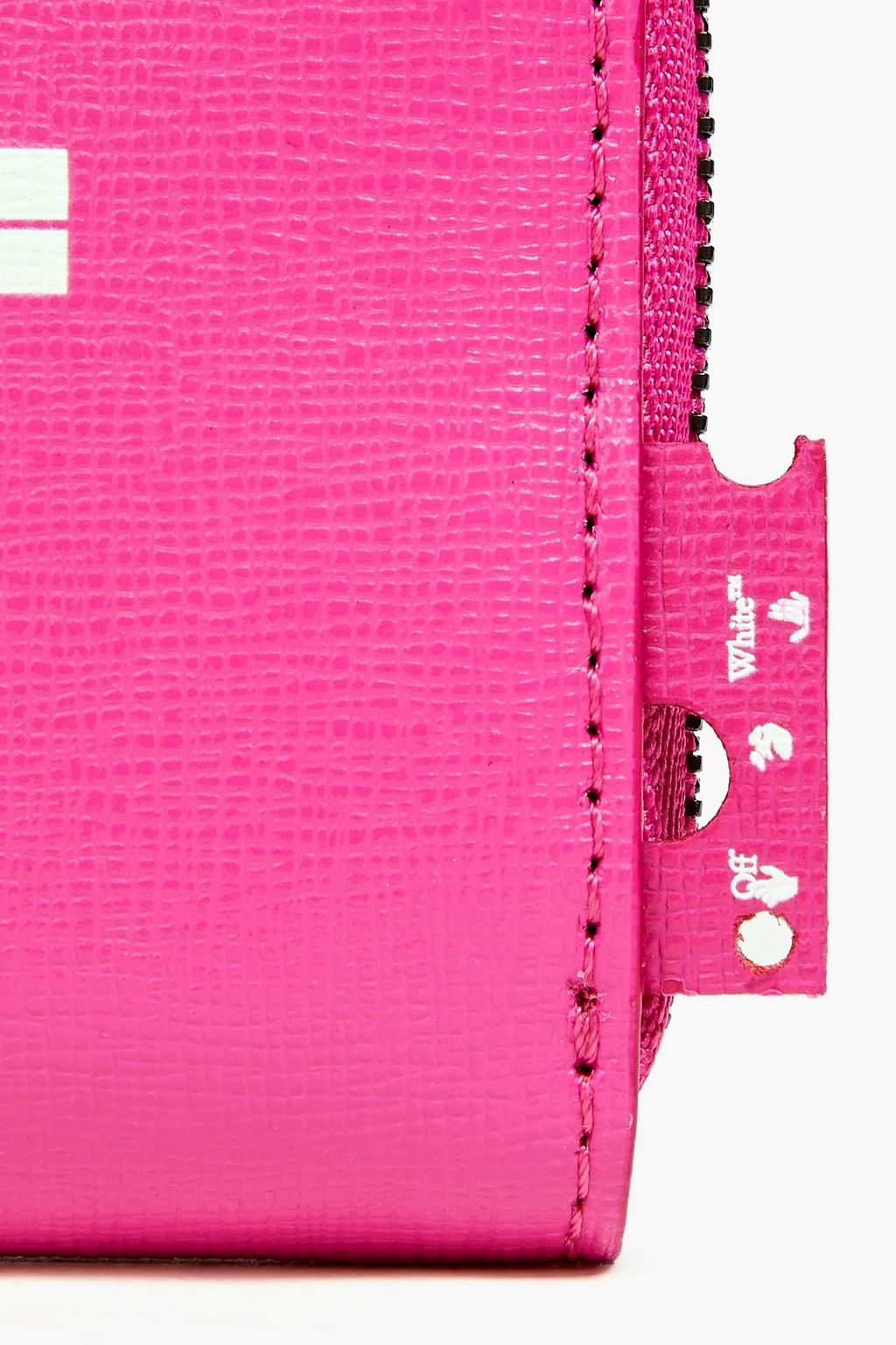 OFF-WHITE™ Logo-print textured-leather wallet