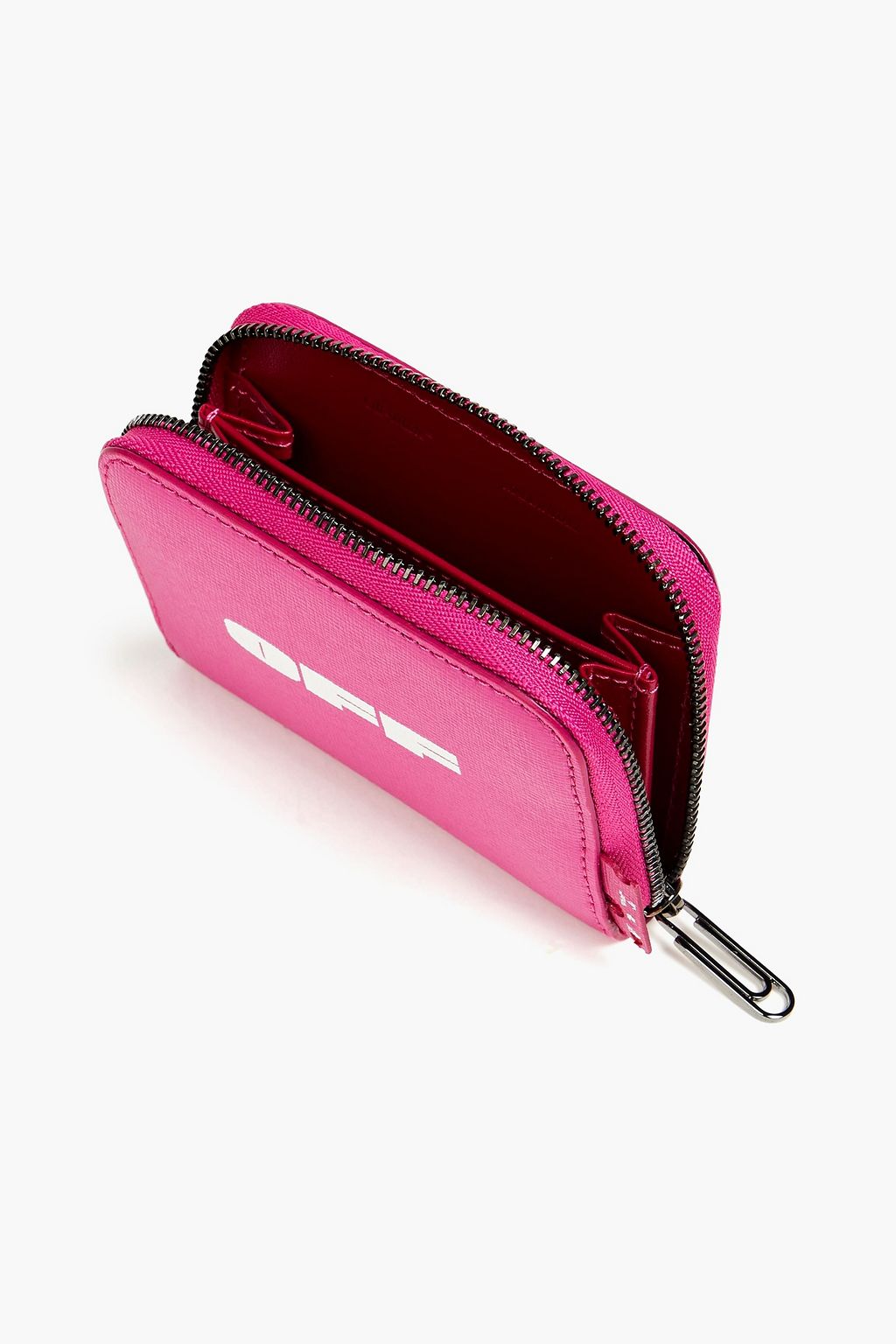 OFF-WHITE™ Logo-print textured-leather wallet