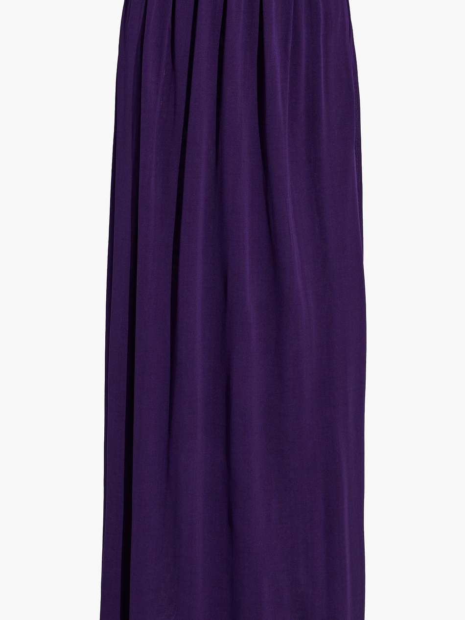 gathered jersey maxi skirt