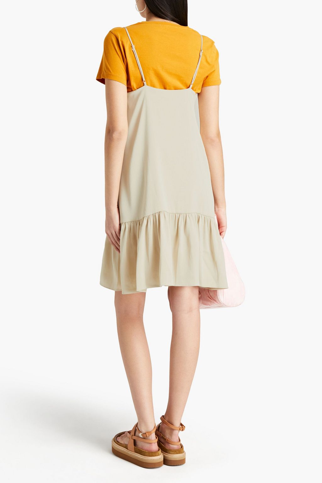 SAMSØE Φ SAMSØE Judith gathered satin-crepe mini slip dress