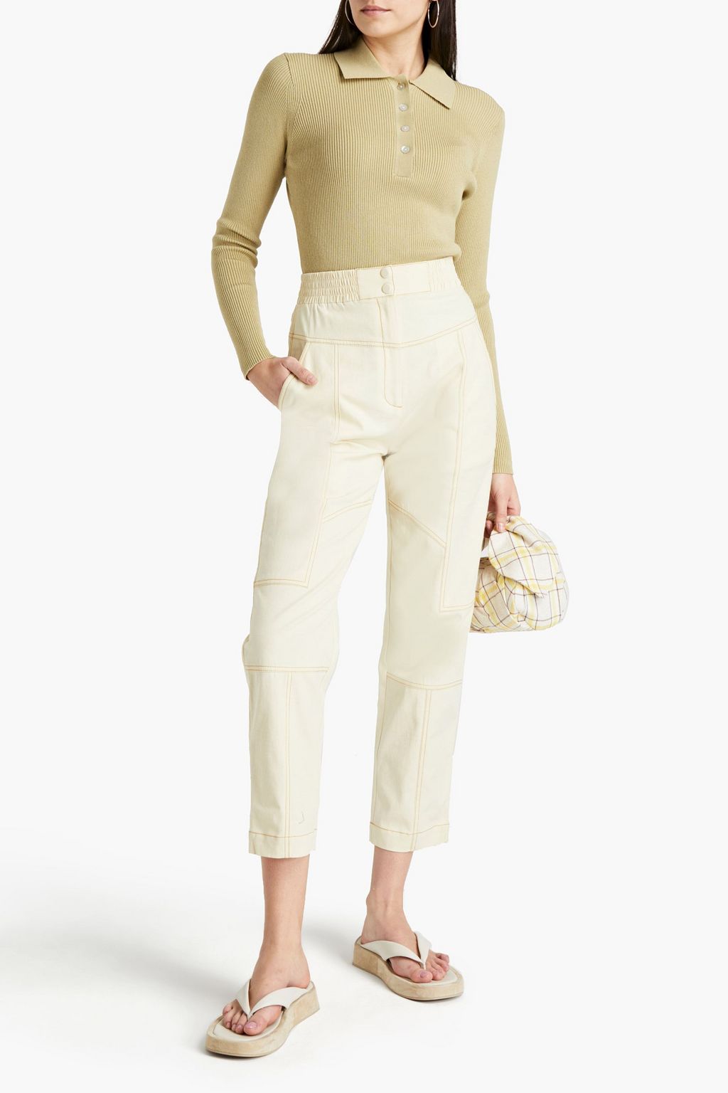 SAMSØE Φ SAMSØE Everly ribbed organic cotton-blend cardigan