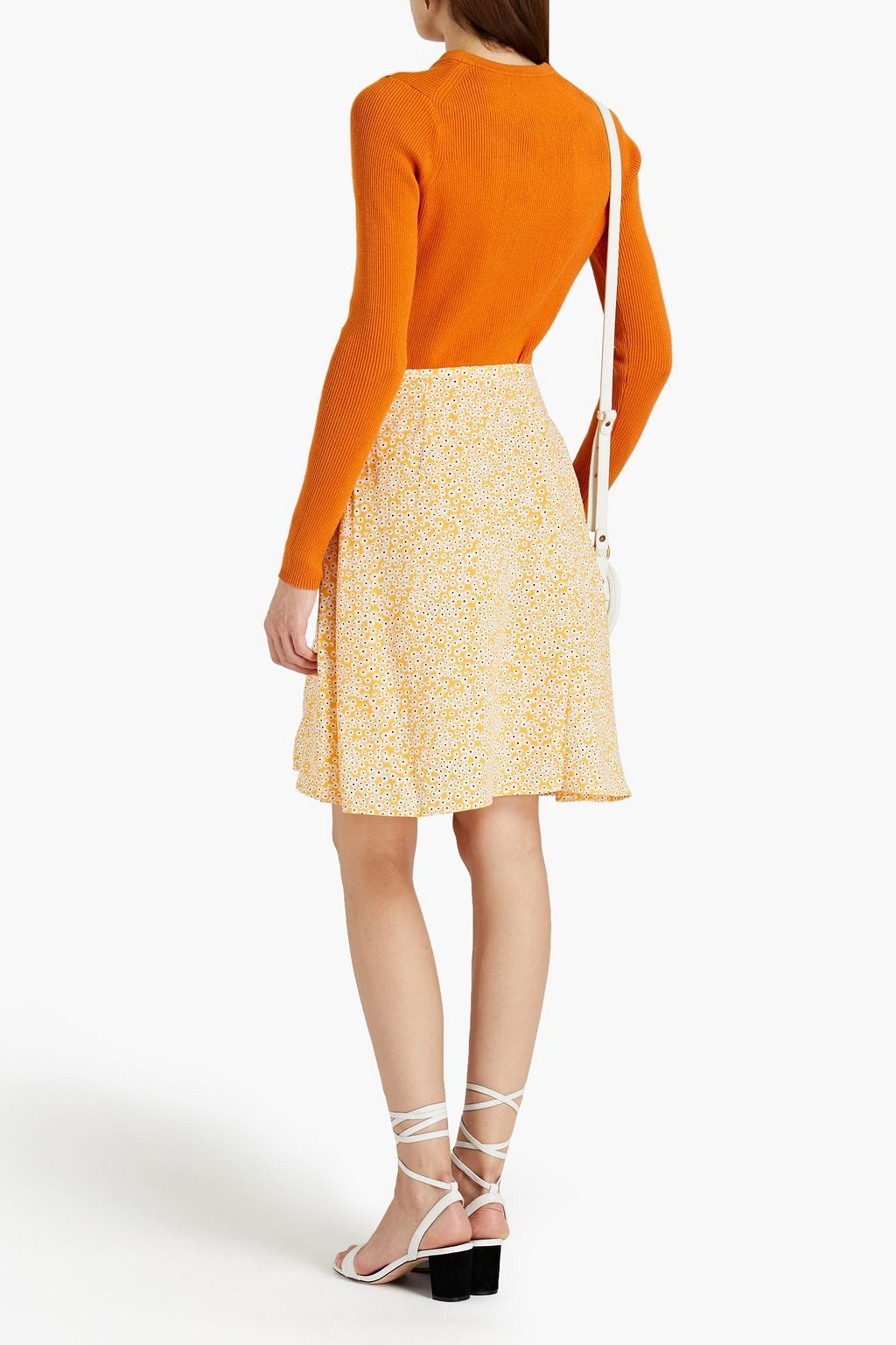 SAMSØE Φ SAMSØE Britt floral-print crepe de chine mini wrap skirt