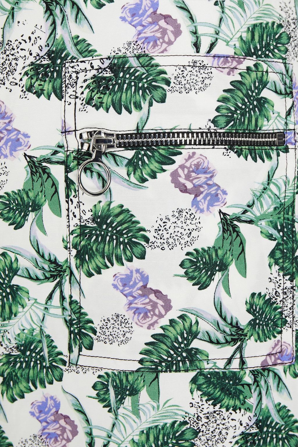 MAJE Floral-print crepe mini skirt