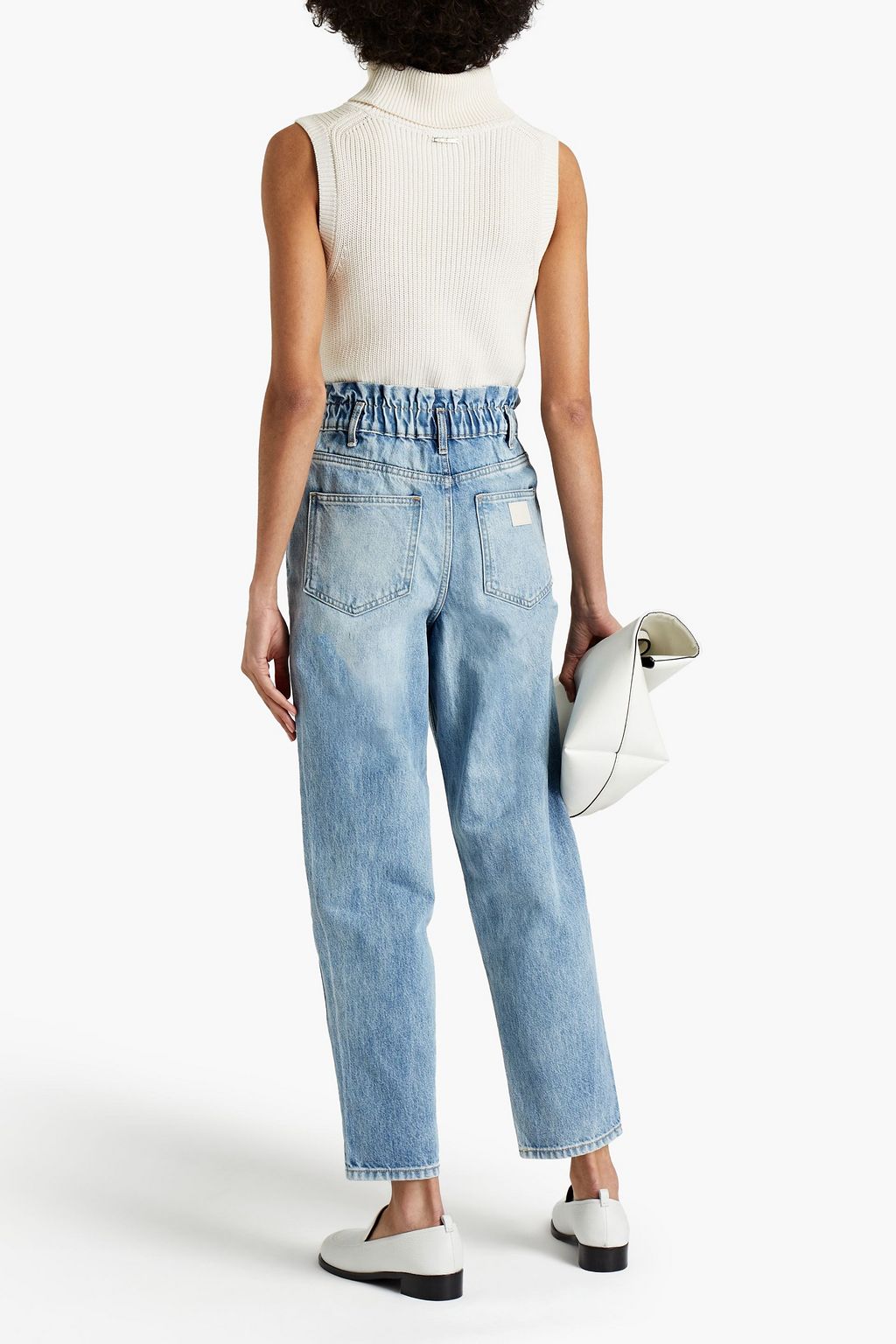 MAJE High-rise tapered jeans