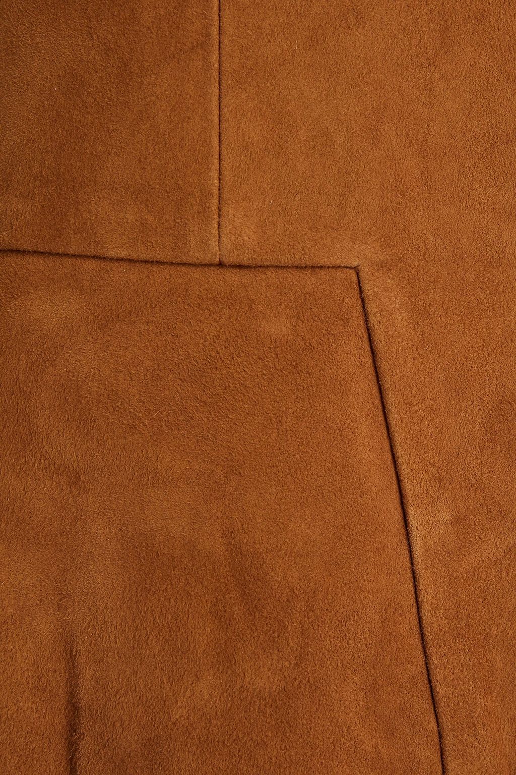 MAJE Ruffled suede mini skirt