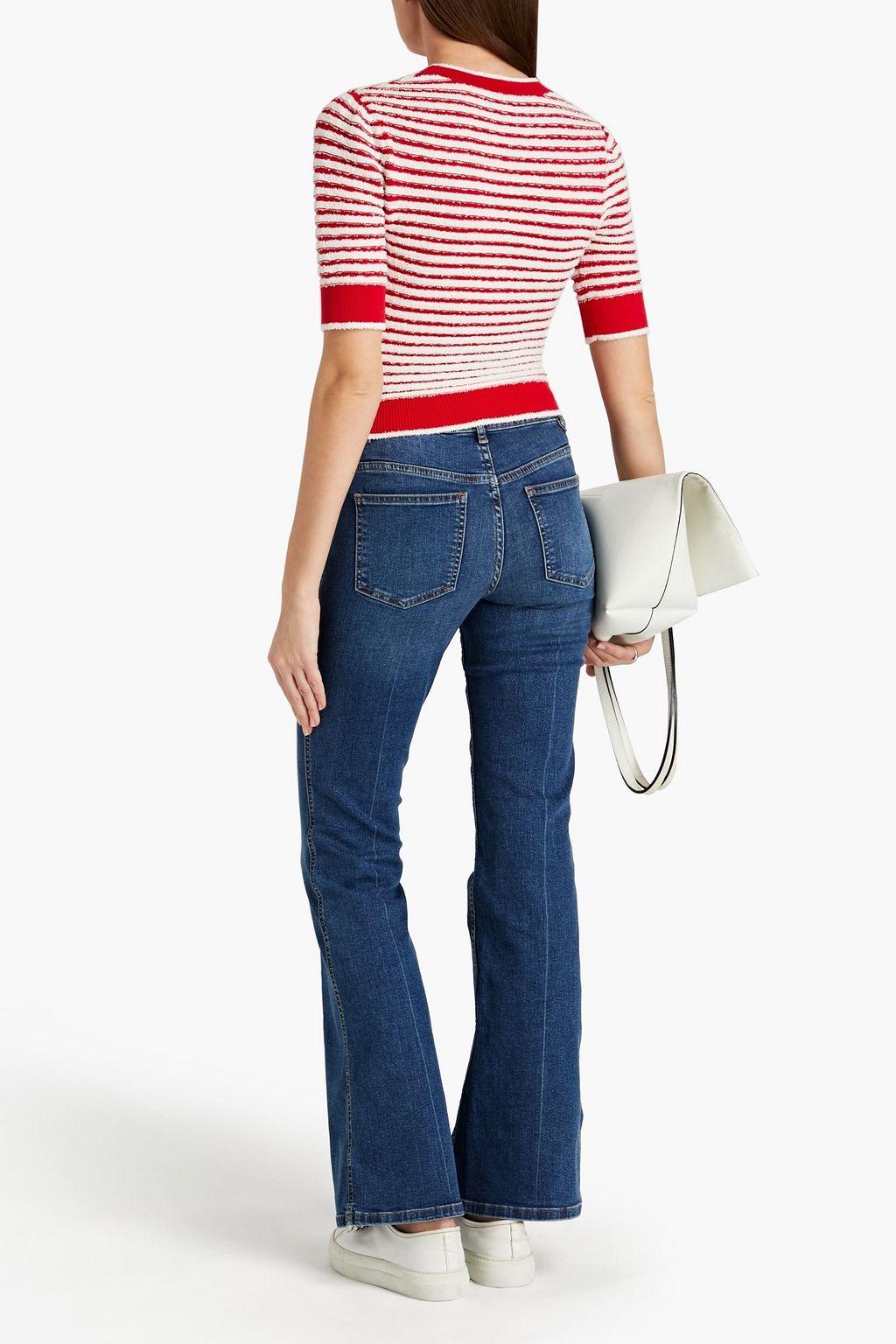MAJE Mid-rise flared jeans