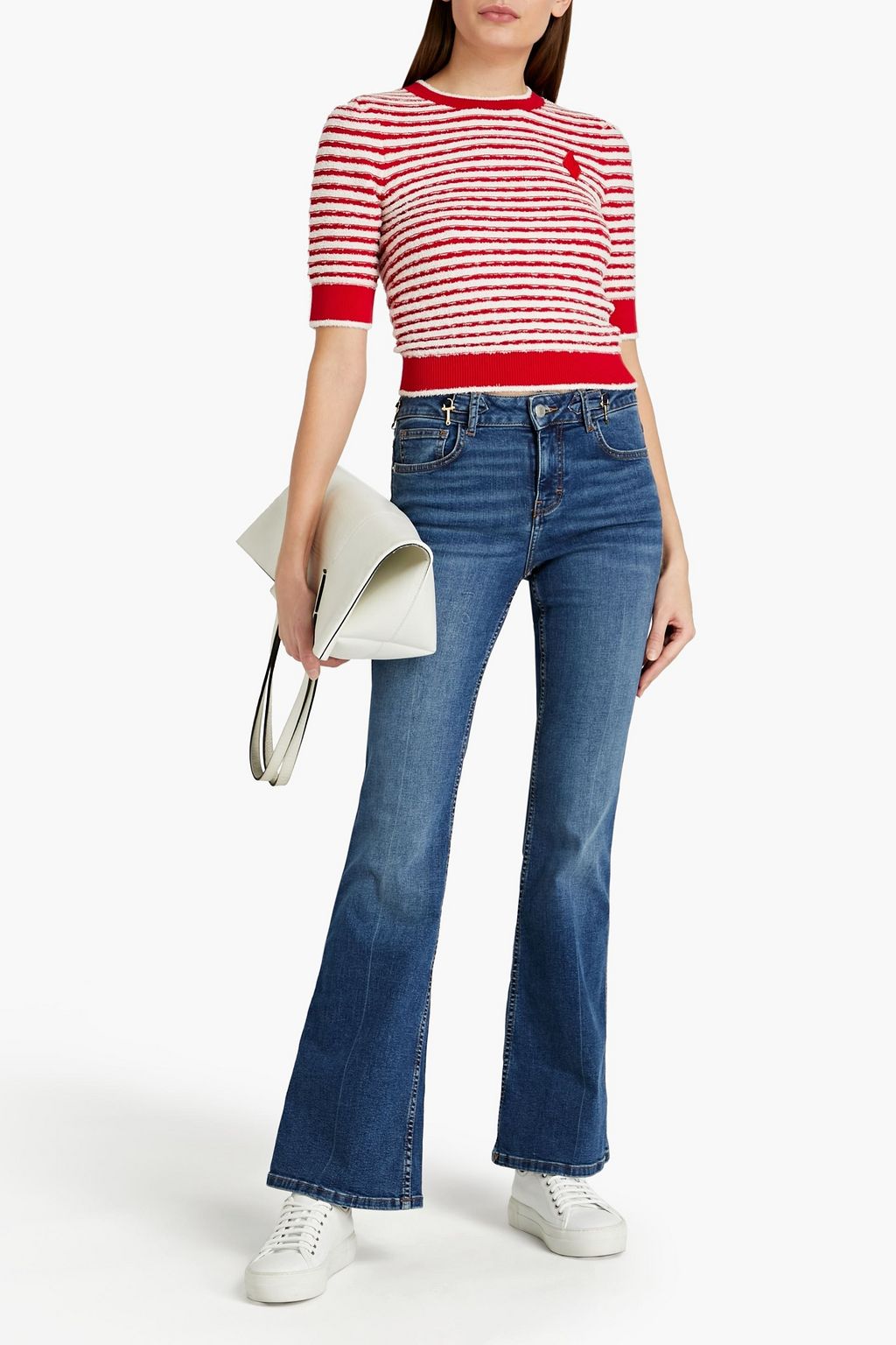 MAJE Mid-rise flared jeans