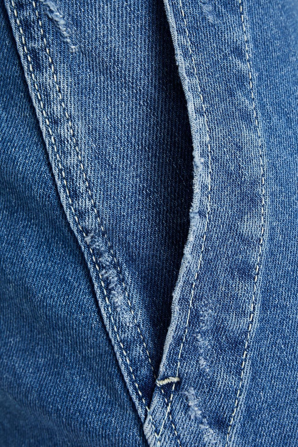 MAJE Hoch sitzende Jeans mit geradem Bein in ausgewaschener Optik