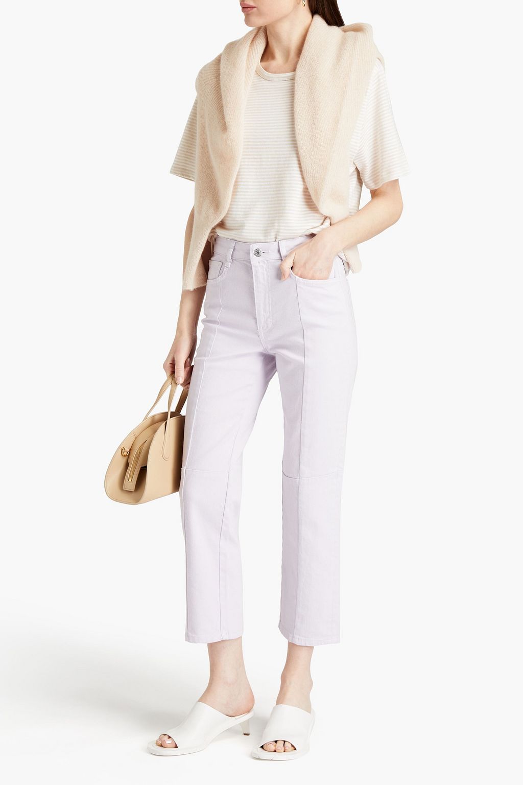MAJE High-rise straight-leg jeans