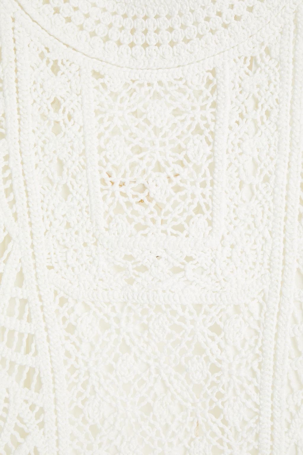 MAJE Crocheted lace cotton mini dress