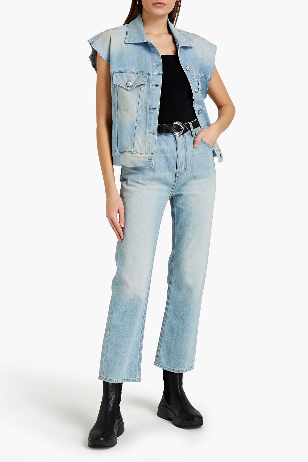 3X1 NYC Faded denim vest