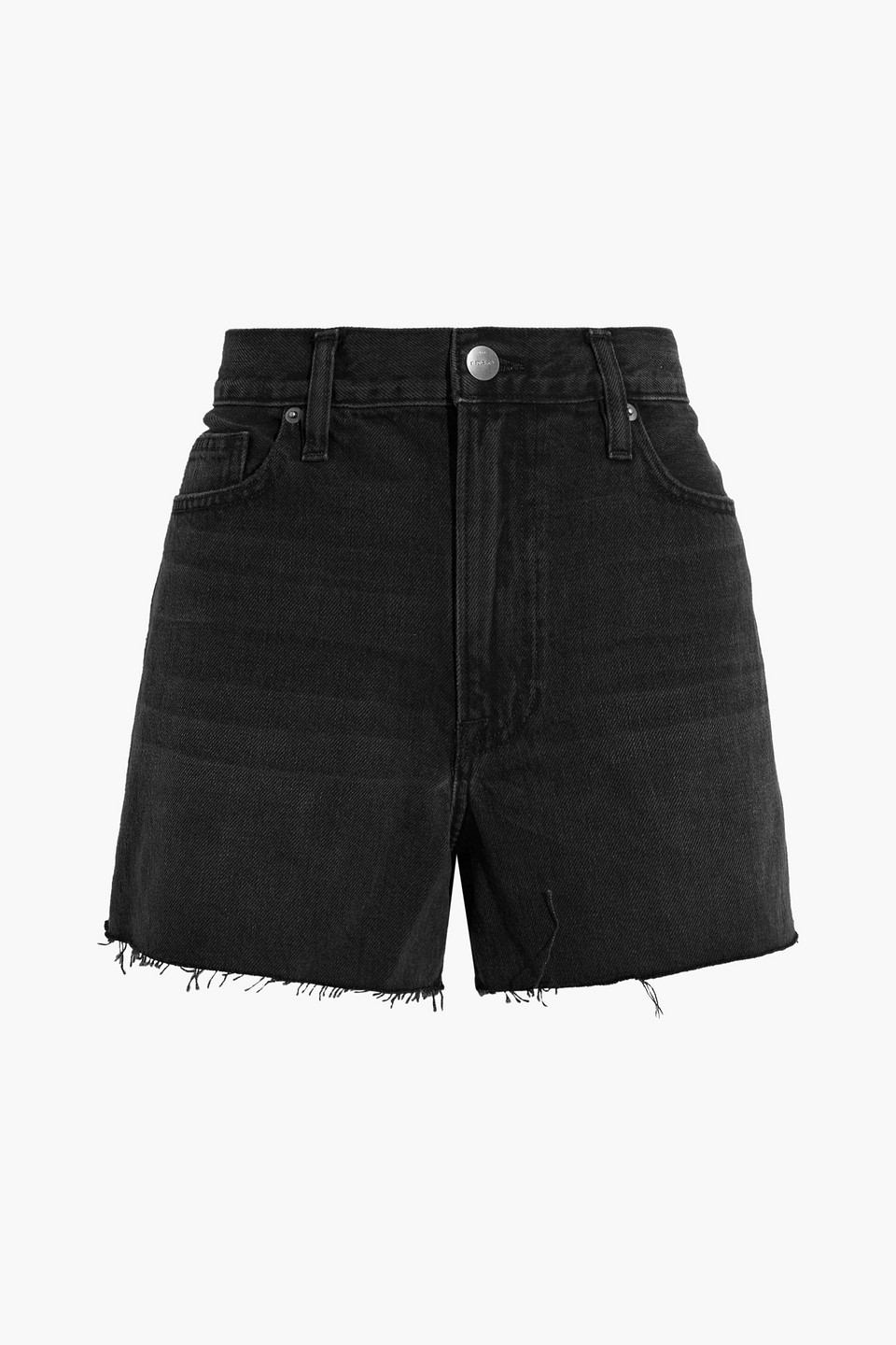 frame - le simone distressed denim shorts - gray - 32