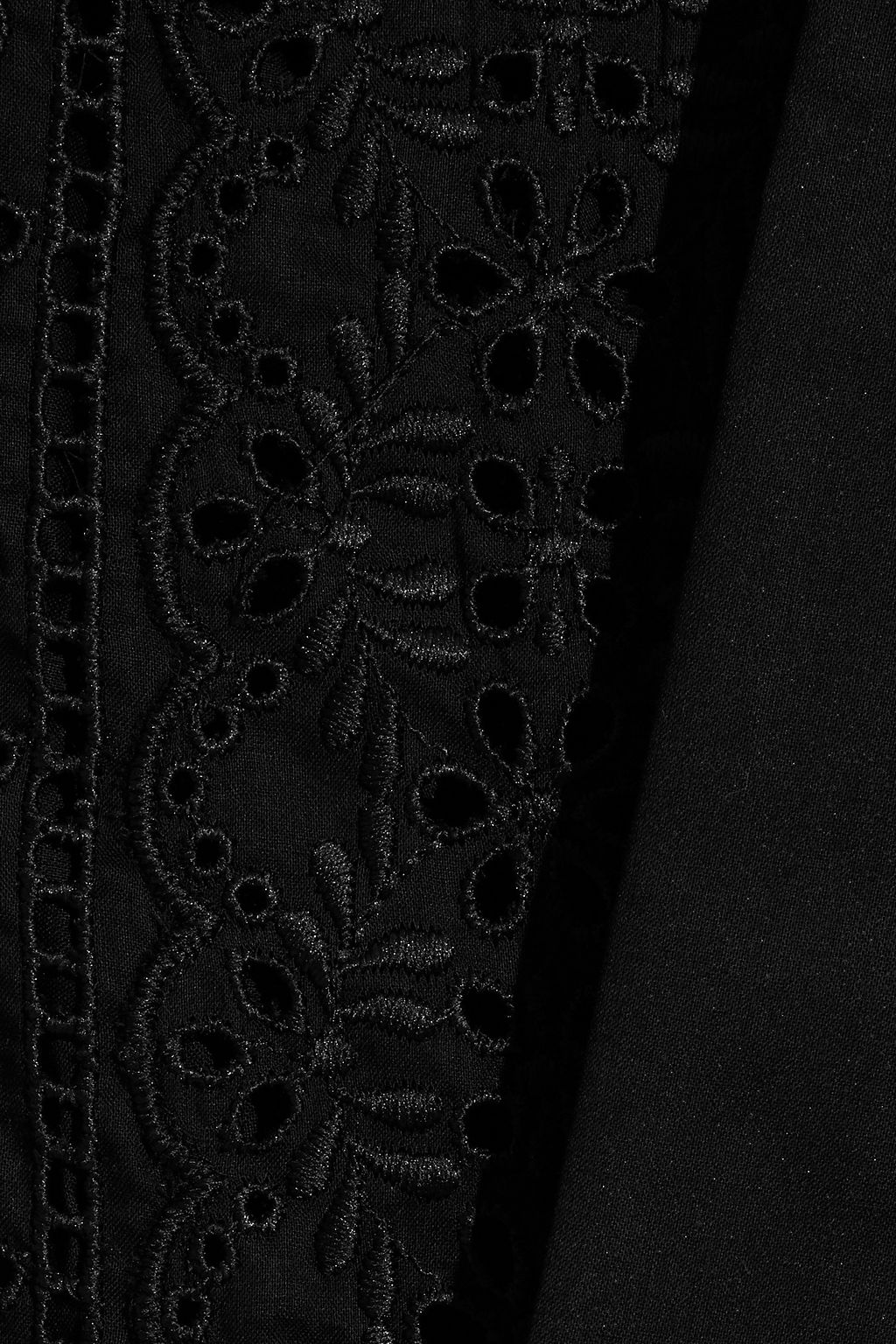 ELIE SAAB Pussy-bow broderie anglaise cotton-blend top