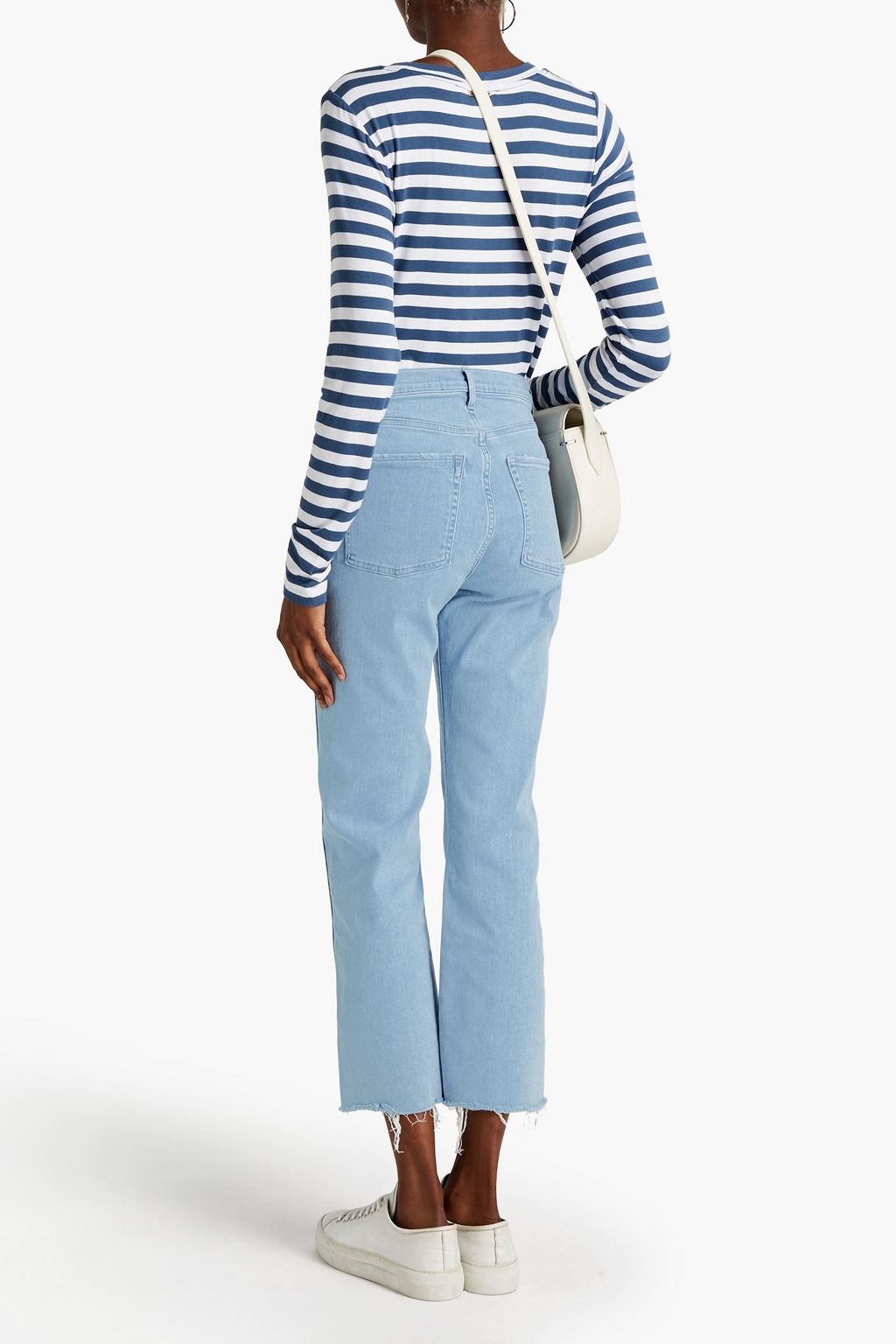 3X1 NYC Distressed high-rise kick-flare jeans