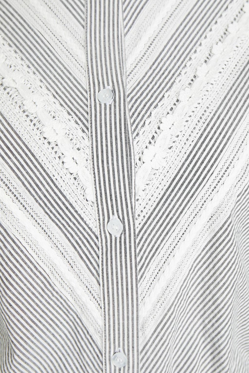 MAJE Striped cotton-blend broadcloth midi dress