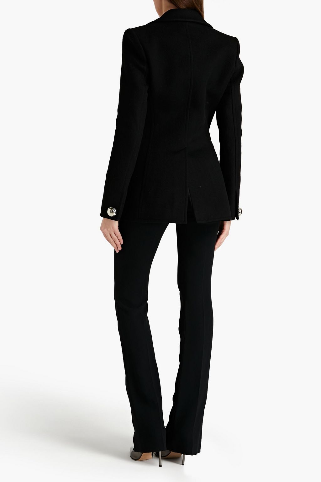 RABANNE Double-breasted wool-blend felt coat