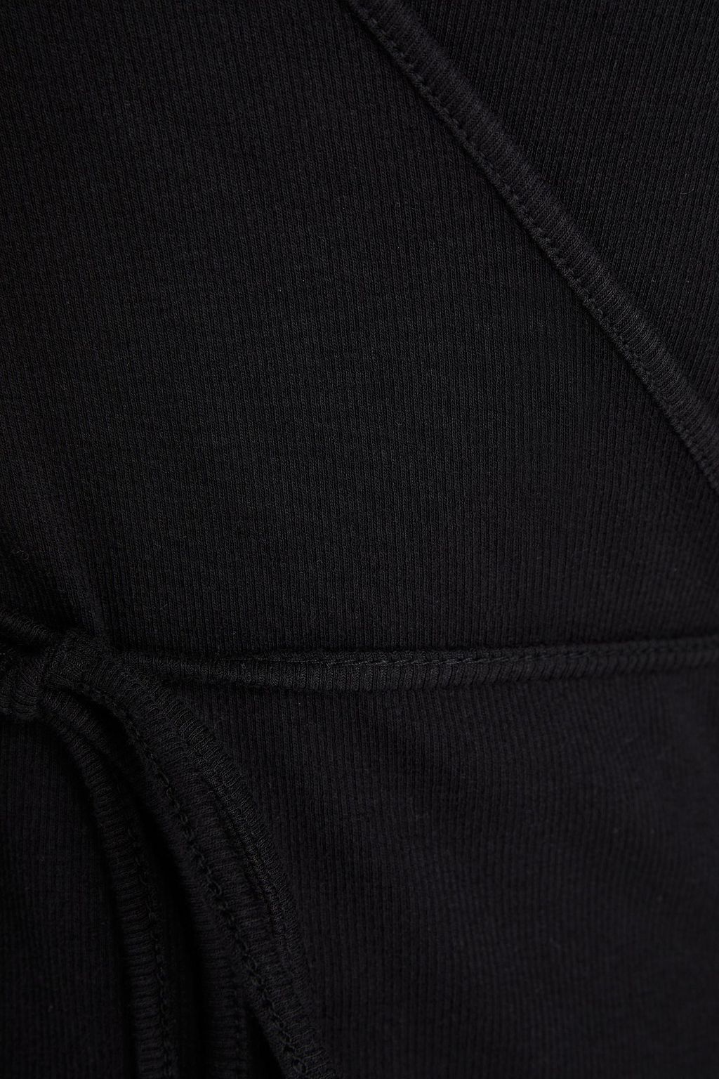 SAMSØE Φ SAMSØE Sarai ribbed organic cotton-blend jersey wrap top
